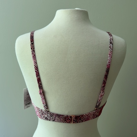 Shade Shore Underwire Pink Snake Swimsuit Bikini Top Womens M L 36D 36 D - Picture 17 of 17
